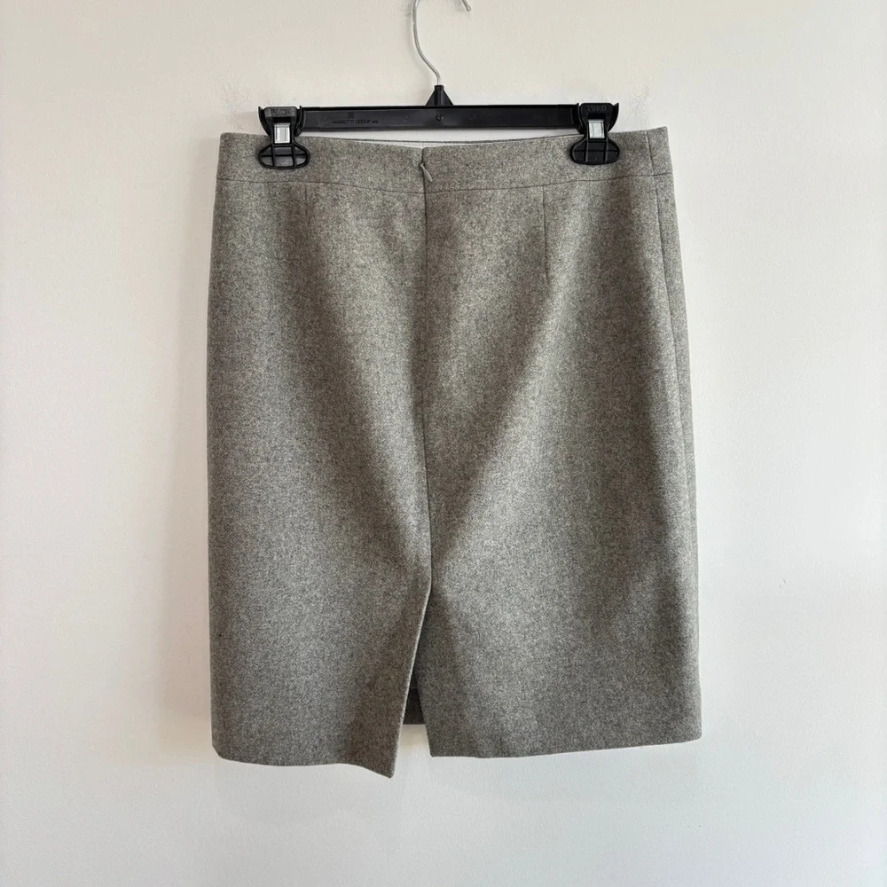 J. Crew Womens Size 4 The Pencil Skirt Wool Blend Gray Classic Preppy Academia